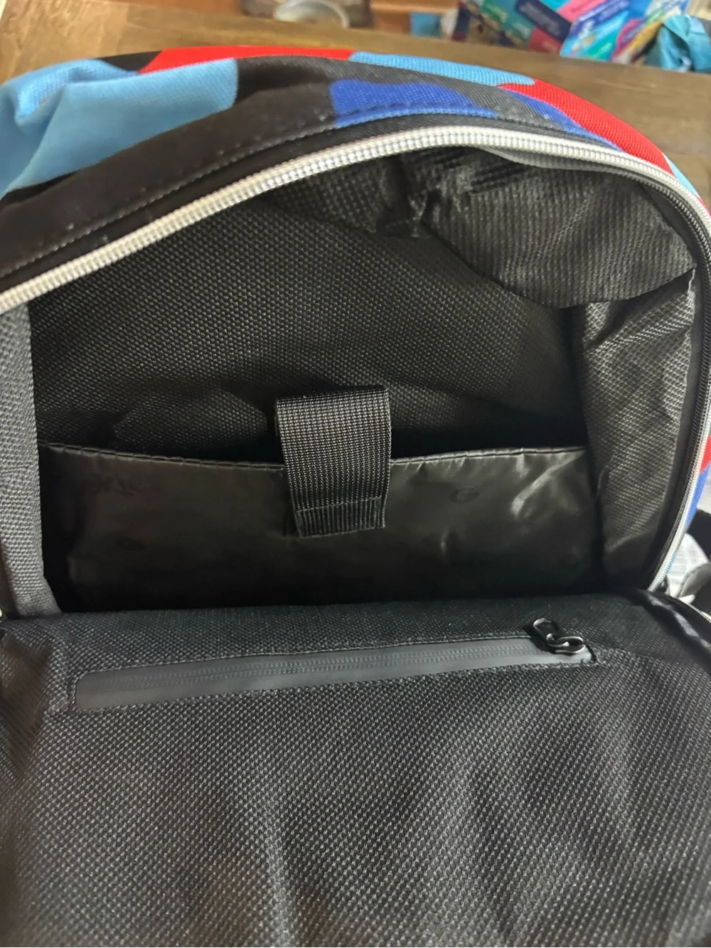 Cookies Men's Backpack - Blue, Red & Black Camo